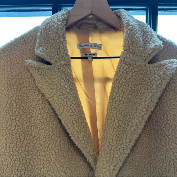 Another Influence | Borge Tan Teddy Coat XS - Picture 4 of 6